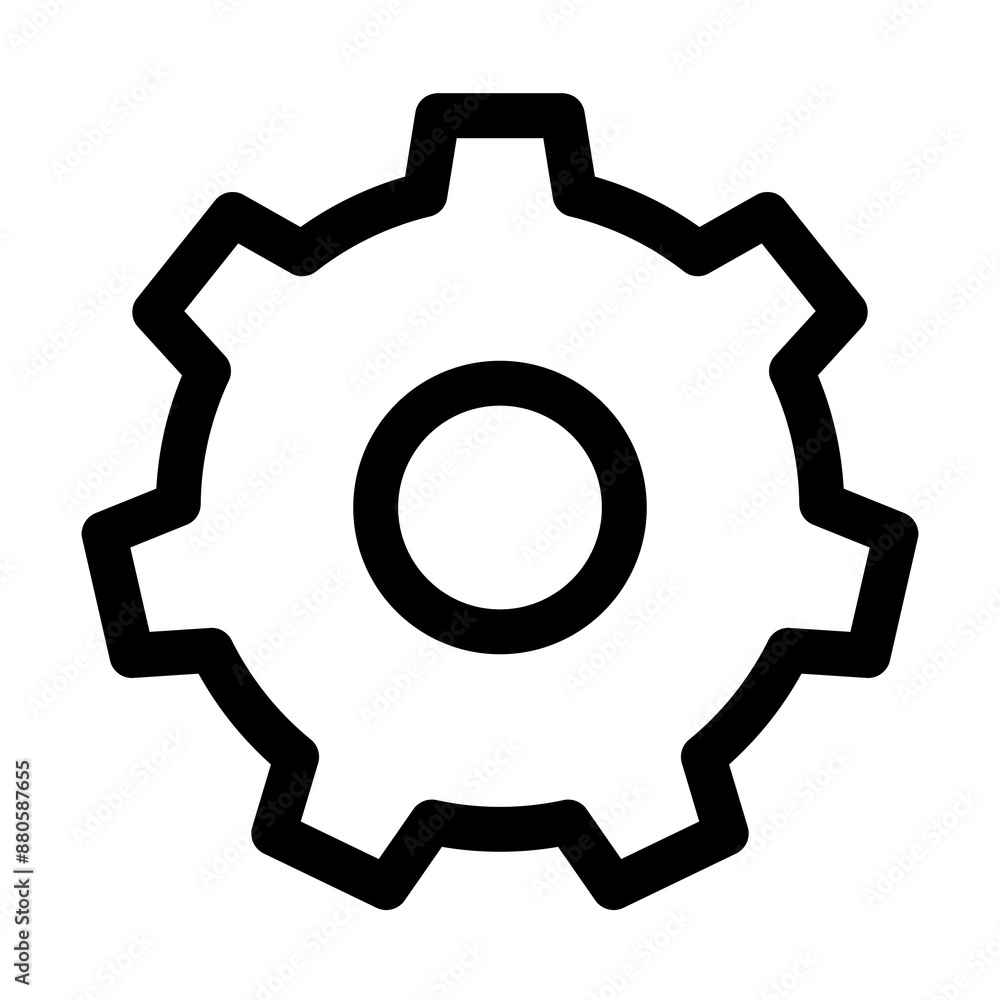 Cog setting outlined icon png for social media app Cog setting outlined icon png for social media app