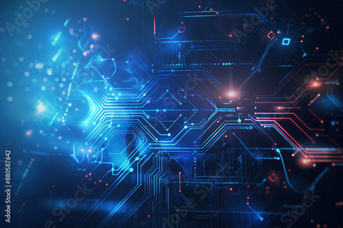 テクノロジーを表現した抽象的な背景素材