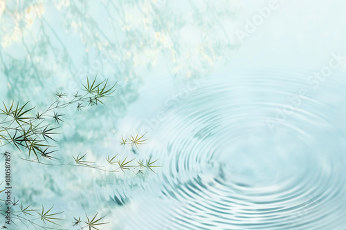 水面の波紋を表現した和風の背景素材