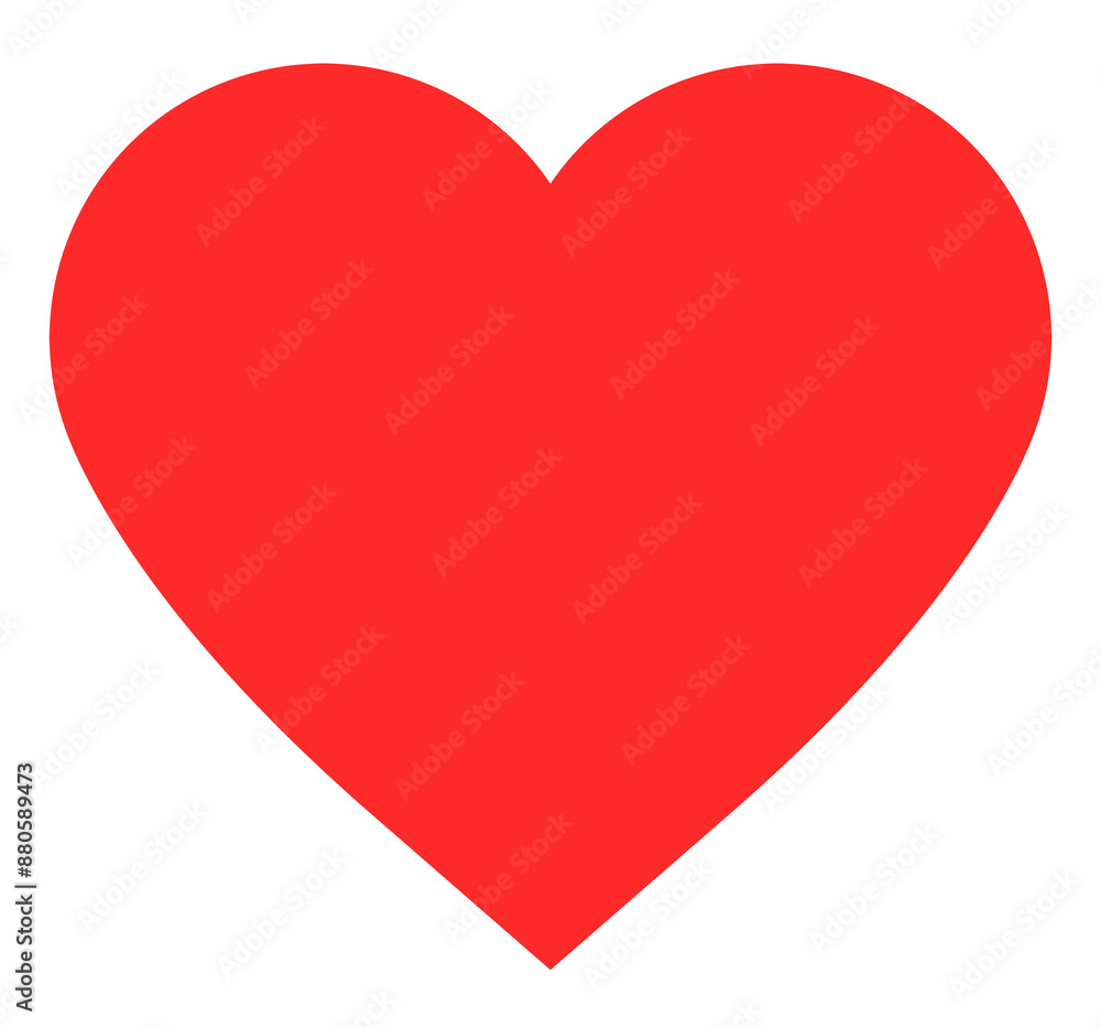 Heart png sticker shape, red flat clipart Heart png sticker shape, red flat clipart