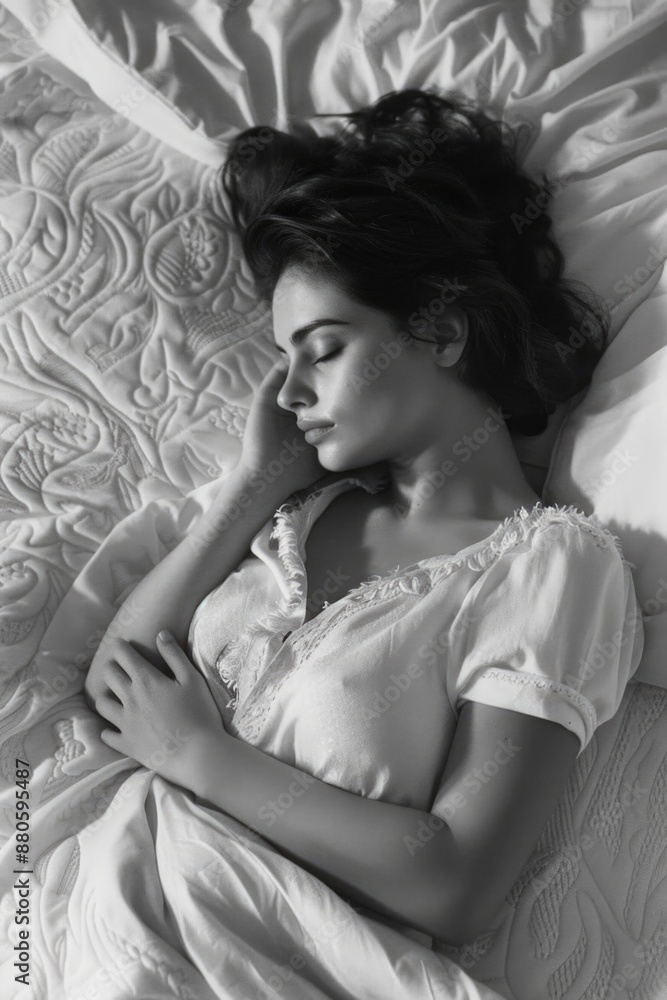 A person relaxing in bed, great for lifestyle or wellness images A person relaxing in bed, great for lifestyle or wellness images