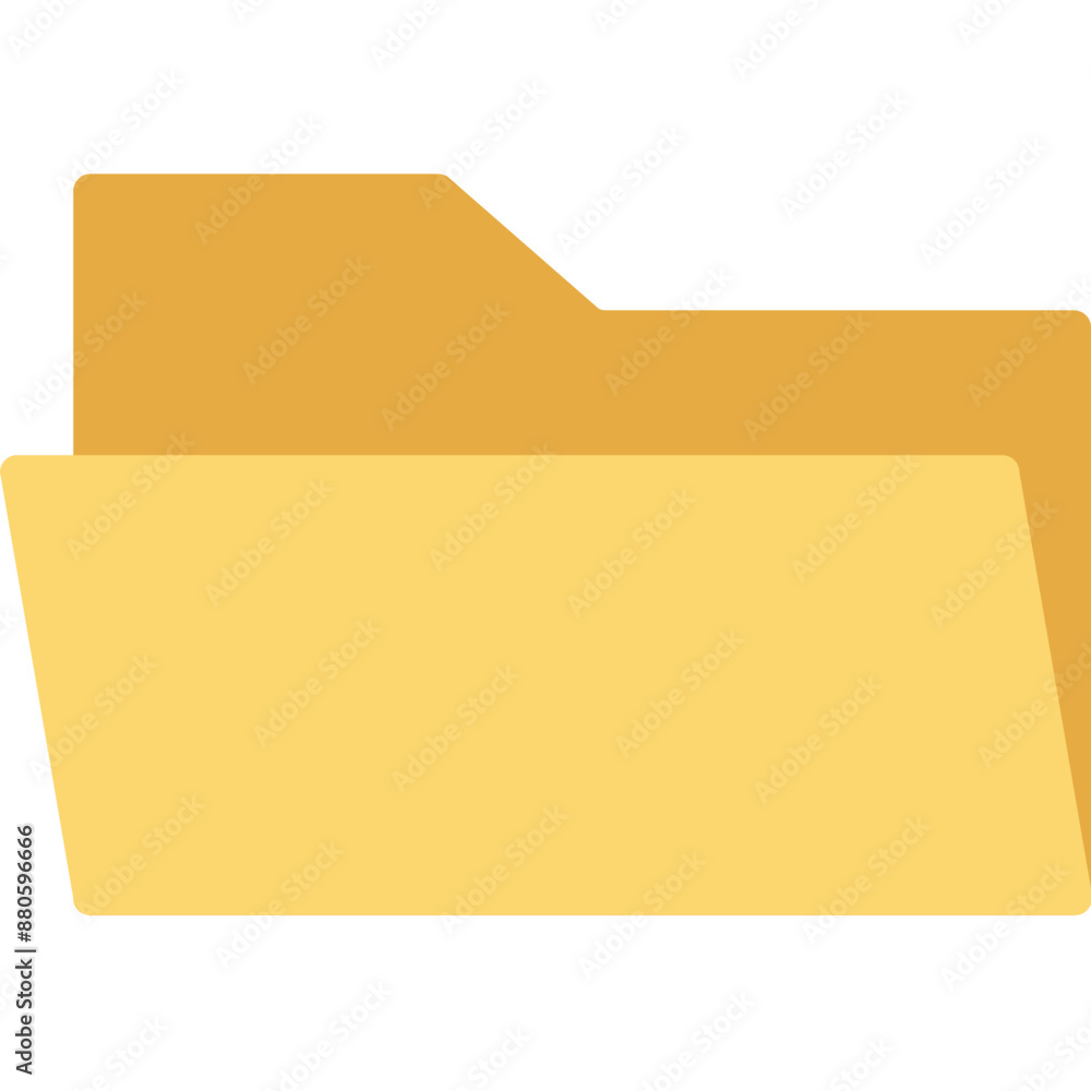 Folder vector icon in flat style with isolated background Folder vector icon in flat style with isolated background