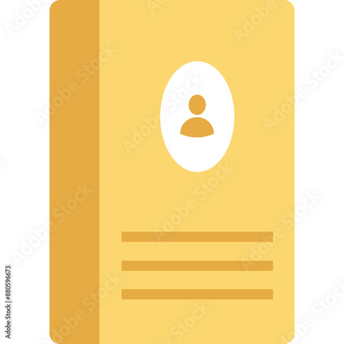 Address Book vector icon in flat style with isolated background 
