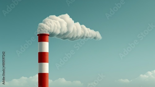 Artistic representations of carbon pricing mechanisms, such as cap-and-trade systems and carbon taxes, to incentivize emissions reductions. Illustration, Image, , Minimalism, photo