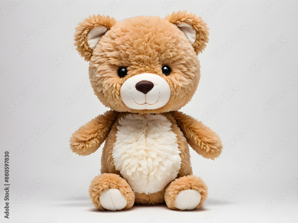 Photograph a cute stuffed animal toy isolated on a white background. Photograph a cute stuffed animal toy isolated on a white background.