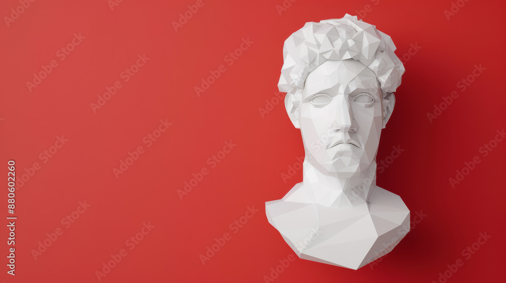 greek god geometry, white sharp geometrical lines, red backround greek god geometry, white sharp geometrical lines, red backround