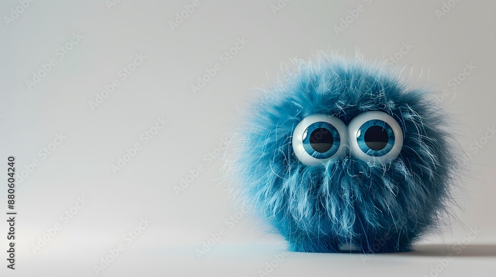 Fototapeta premium cute monster with fur