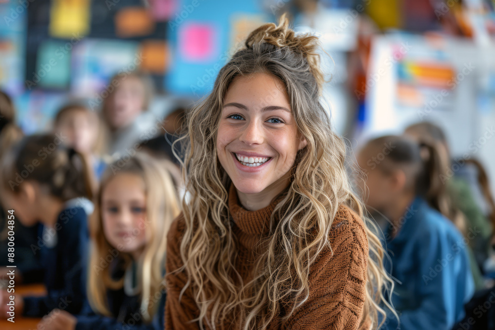 A School Teacher's Bright Smile A School Teacher's Bright Smile