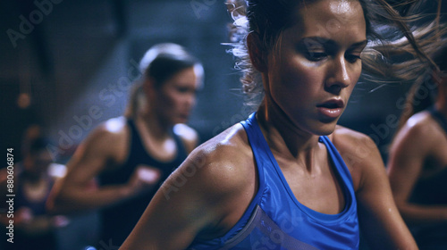 a woman in a blue tank top © Mihaela