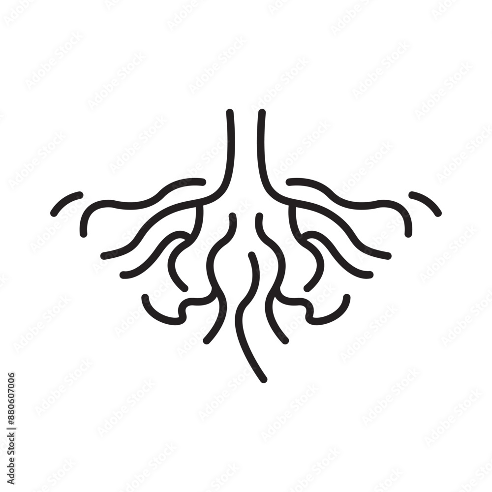 Fototapeta premium root of the tree icon symbol