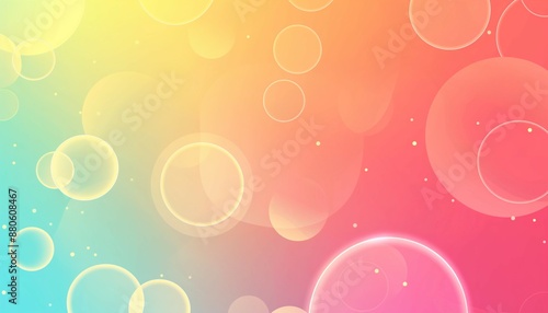 Gradient abstract background with colorful circles