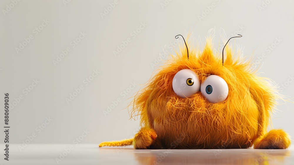 Fototapeta premium cute monster with fur