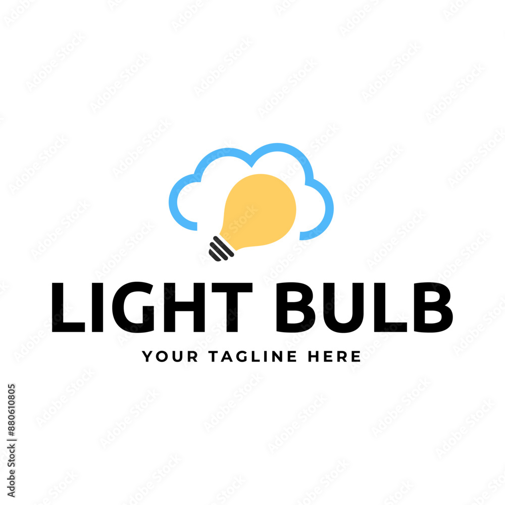 Light bulb logo design vector. Light bulb logo design vector.