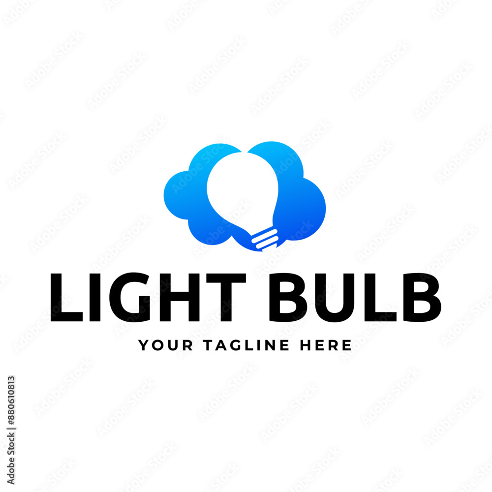 Light bulb logo design vector. Light bulb logo design vector.