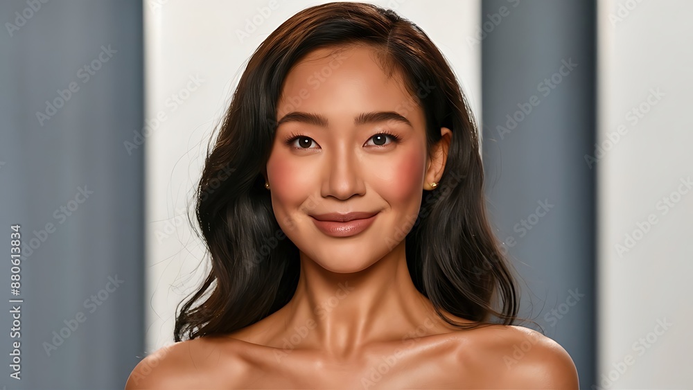 Portrait asian woman model with beautiful natural face Portrait asian woman model with beautiful natural face