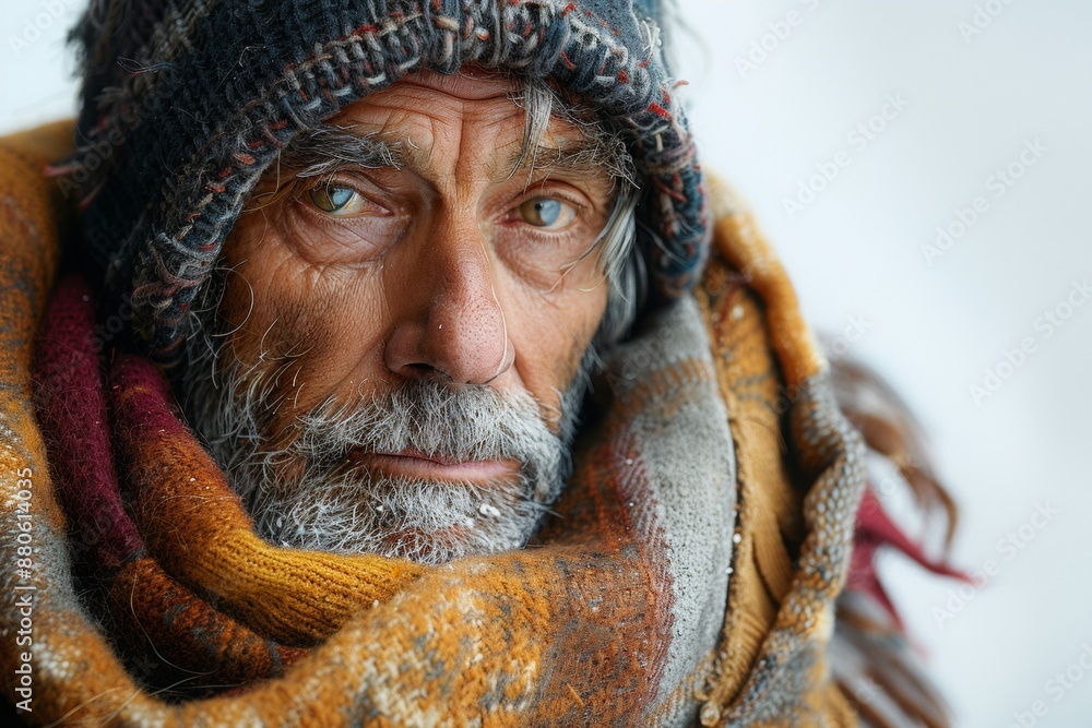 homeless man on white background homeless man on white background