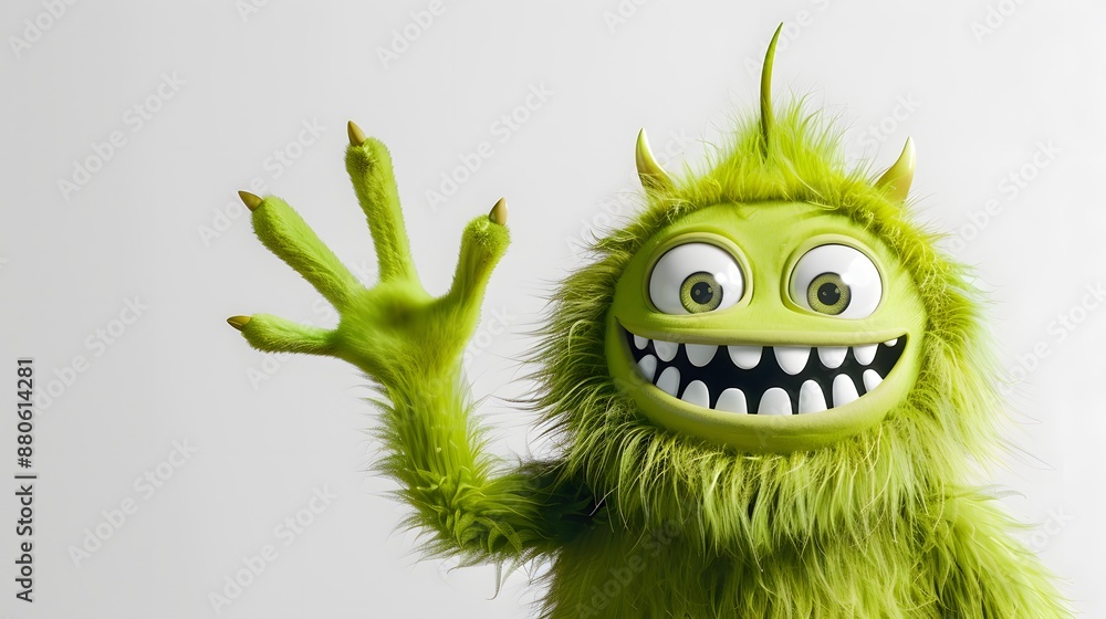Fototapeta premium cute monster with fur