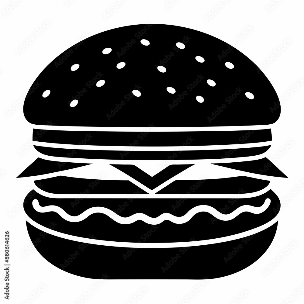 Burger vector illustration, Burger vector art, Burger silhouette, burger cartoon character Burger vector illustration, Burger vector art, Burger silhouette, burger cartoon character