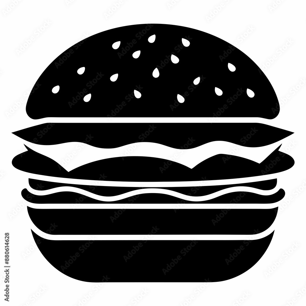 Burger vector illustration, Burger vector art, Burger silhouette, burger cartoon character Burger vector illustration, Burger vector art, Burger silhouette, burger cartoon character