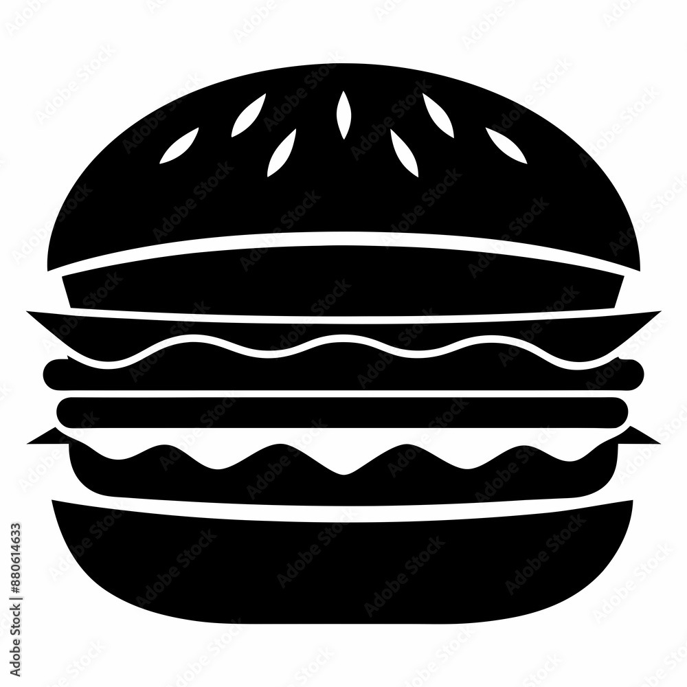 Burger vector illustration, Burger vector art, Burger silhouette, burger cartoon character Burger vector illustration, Burger vector art, Burger silhouette, burger cartoon character