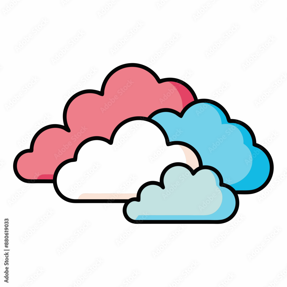 Cloud vector illustration, Cloud vector art, Cloud silhouette, cloud icon Cloud vector illustration, Cloud vector art, Cloud silhouette, cloud icon