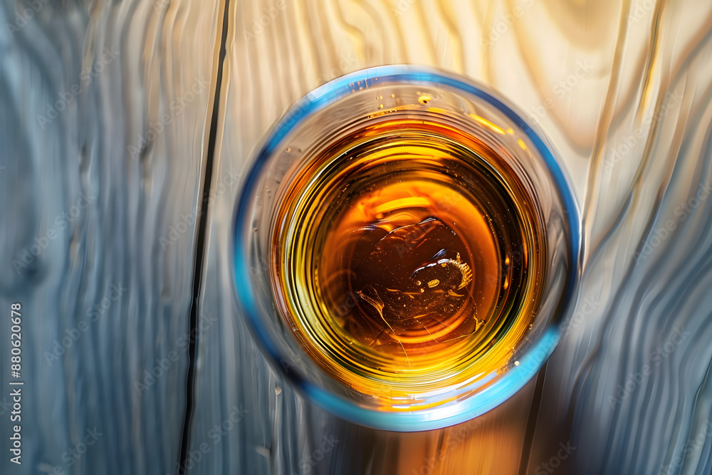 whiskey in shot glass top view whiskey in shot glass top view