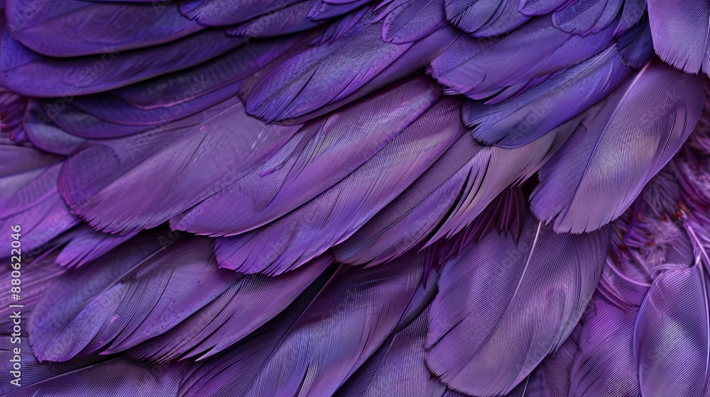 Fototapeta premium Close-up photo of purple chicken feathers. Can be used as a background or texture.