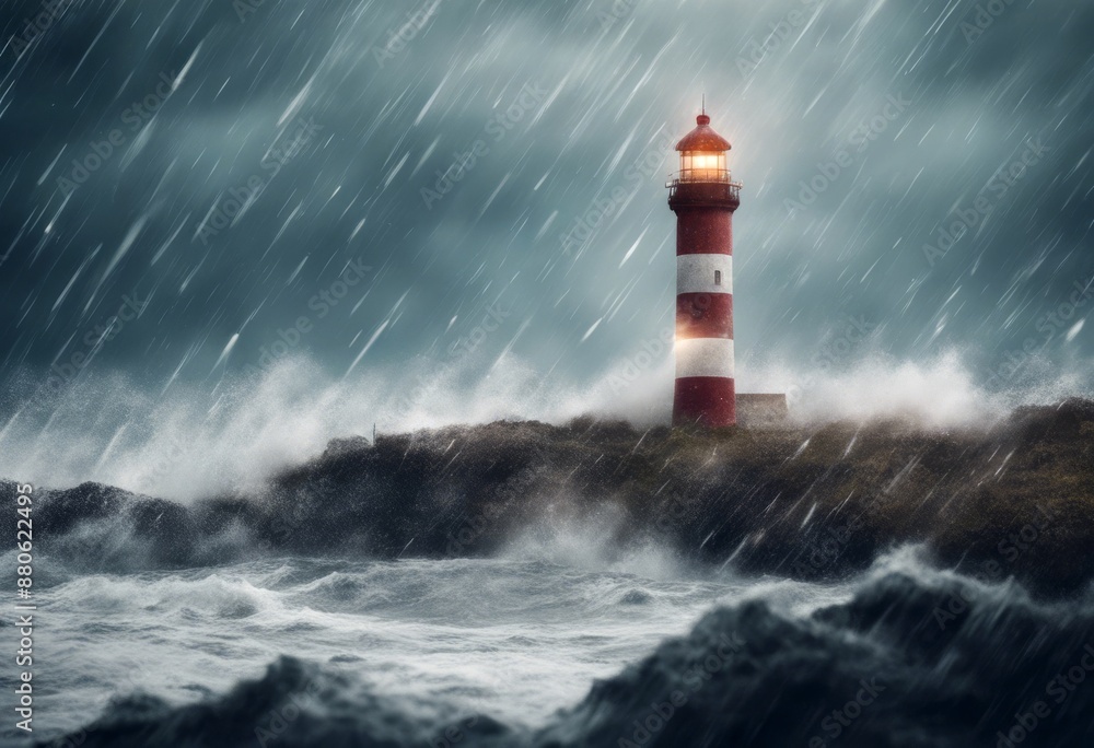 storm dark ocean illustration blue wave generative seascape water lighthouse made light nature storm dark ocean illustration blue wave generative seascape water lighthouse made light nature