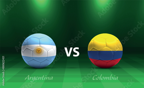 Argentina vs Colombia soccer scoreboard broadcast