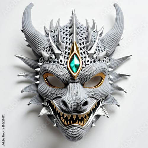 Dragon mask. Isolated on wh...