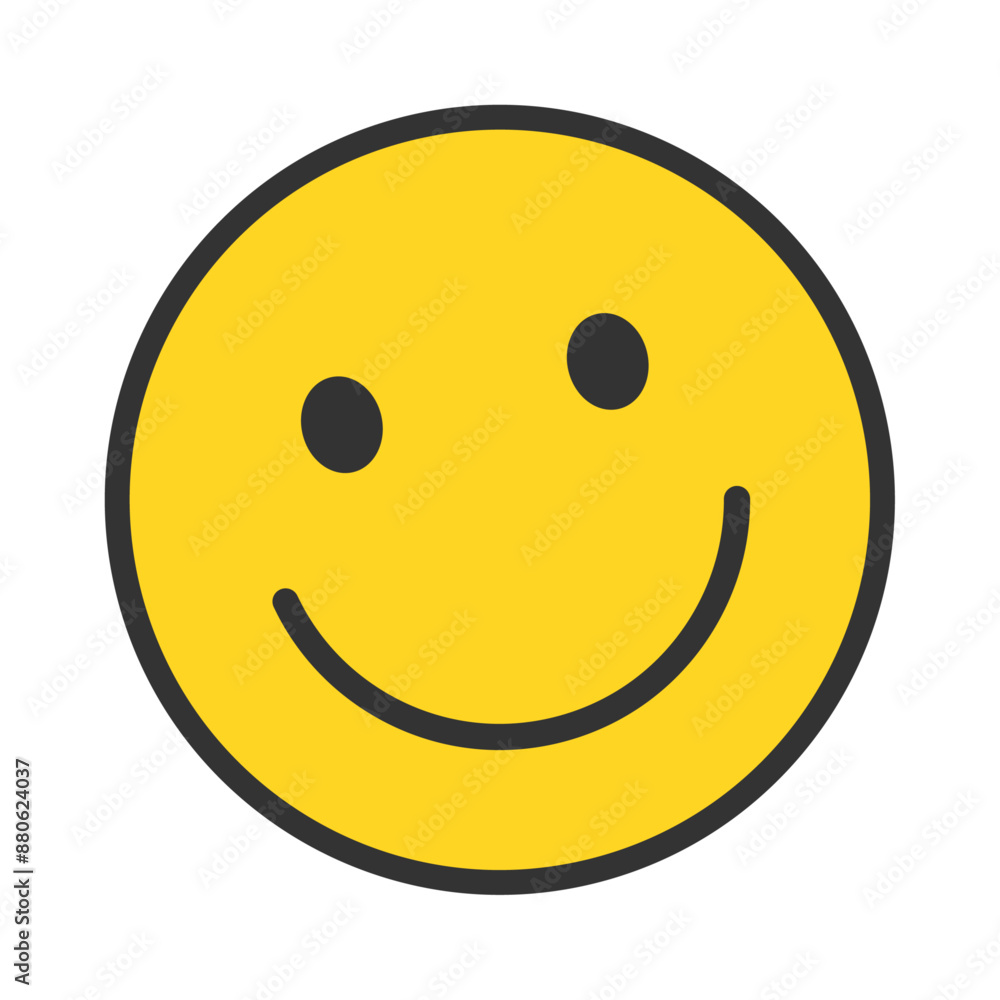 Fototapeta premium Smile face icon. Easy editable vector design.