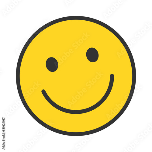Smile face icon. Easy editable vector design.