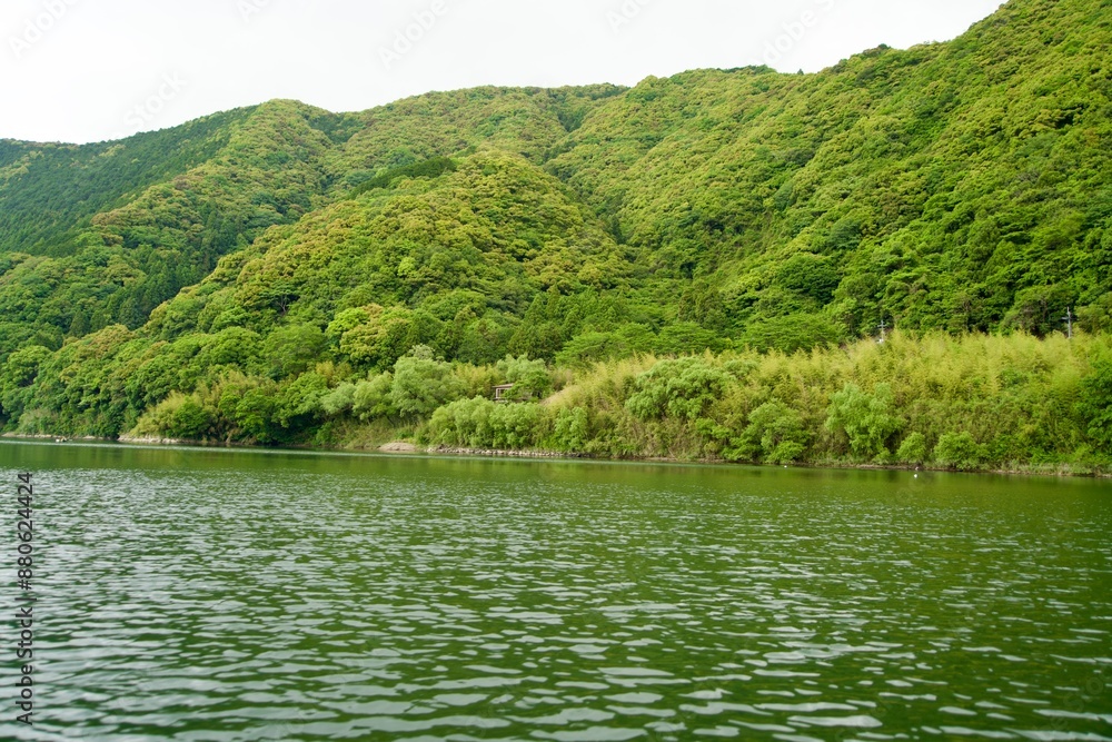 Scenery of Shimanto River and Mountains in May Scenery of Shimanto River and Mountains in May