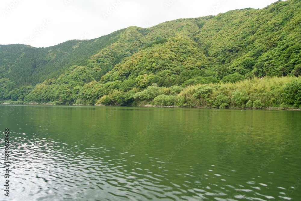Shimanto River and the green scenery of the mountains in May Shimanto River and the green scenery of the mountains in May