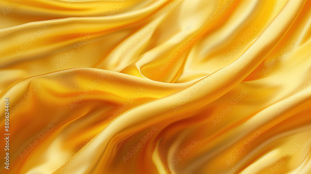 Golden yellow silk flowing gracefully over a surface, creating a luxurious backdrop. Perfect for designs, web banners, or special occasions like weddings, Christmas, or Valentine's Day. Golden yellow silk flowing gracefully over a surface, creating a luxurious backdrop. Perfect for designs, web banners, or special occasions like weddings, Christmas, or Valentine's Day.
