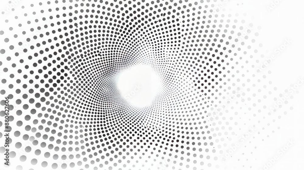 Halftone dots round shape pattern in white and gray. Modern and simple radial design. Halftone dots round shape pattern in white and gray. Modern and simple radial design.
