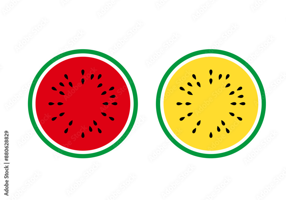 Fototapeta premium 夏のスイカのイラスト18