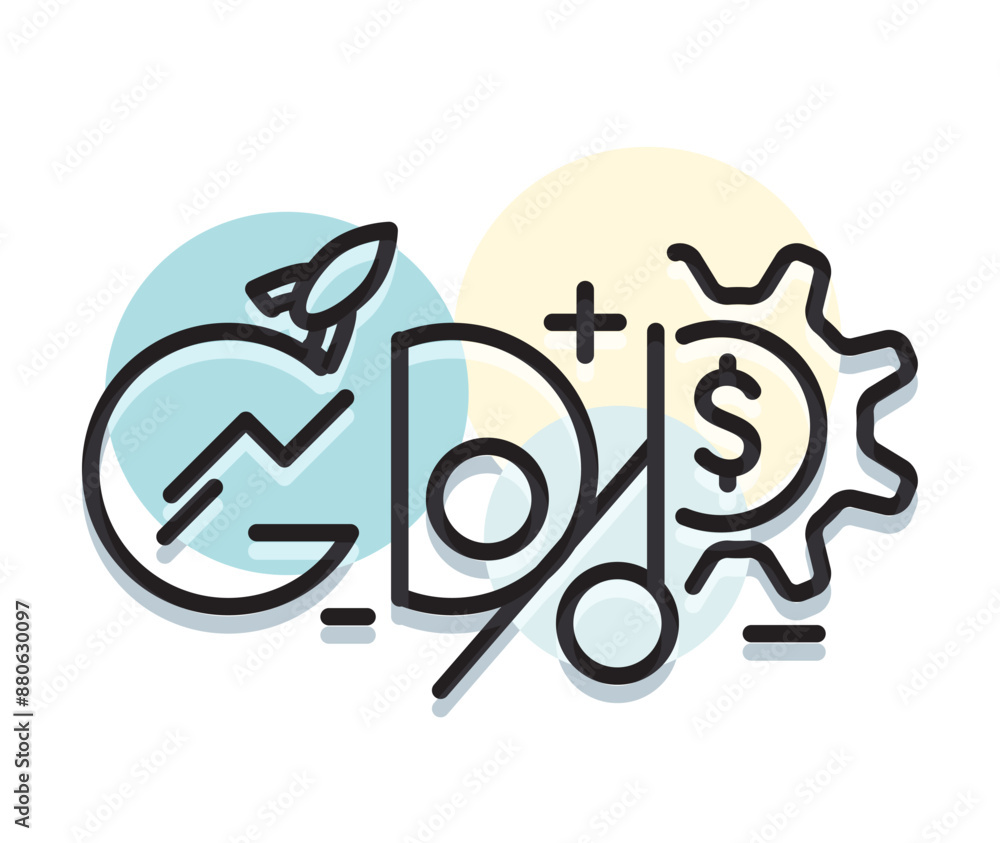 GDP - Gross Domestic Production - Illustration GDP - Gross Domestic Production - Illustration