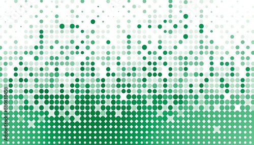 Gradient halftone abstract background with green dots