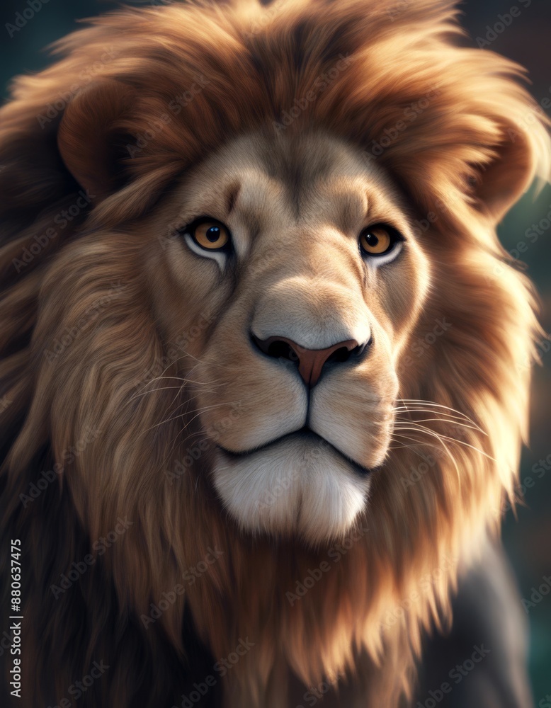 Naklejka premium lion cartoon illustration
