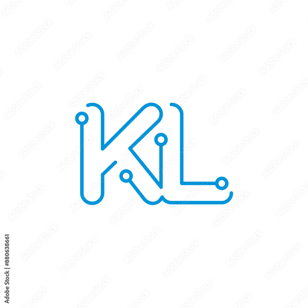 Abstract Letters KL Logo Design Template 001 Abstract Letters KL Logo Design Template 001