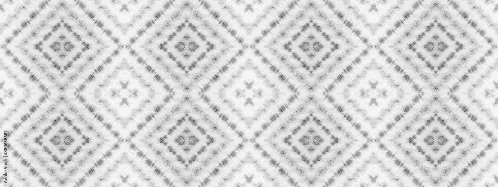 Obraz premium Gray Abstract Mark. Wash Dot Pattern. Tie Dye Hand Seamless Spla