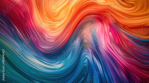 Wallpaper Mural Swirling colors dance like a rainbow, creating a vibrant and flowing abstract background. Smooth transitions blend the shades, capturing the essence of nature's fluidity and movement. Torontodigital.ca