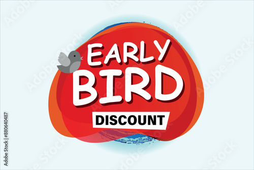 early bird discount poster banner graphic design icon logo sign symbol social media website coupon

