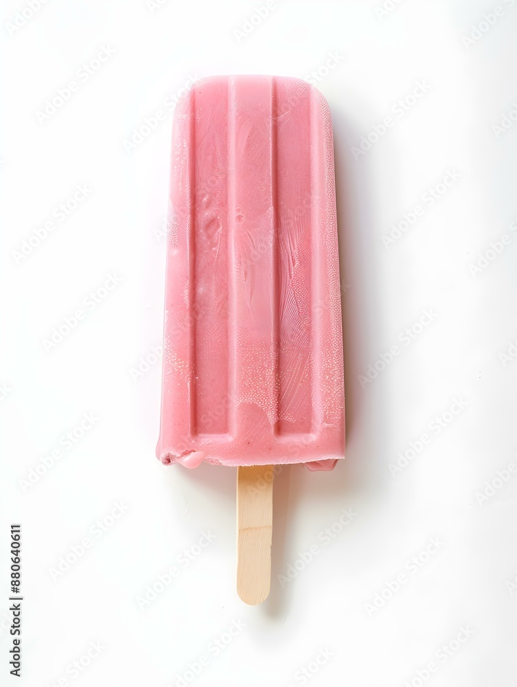 Isolated pink Popsicle on a white Background Isolated pink Popsicle on a white Background
