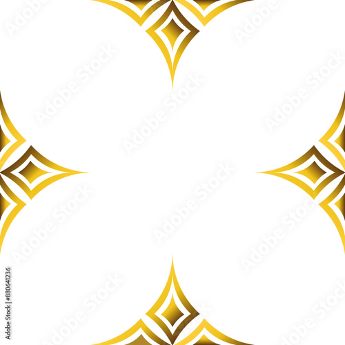 luxury golden geometry frame design