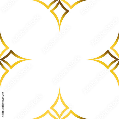 luxury golden geometry frame design