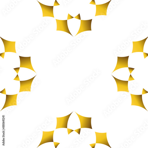 luxury golden geometry frame design