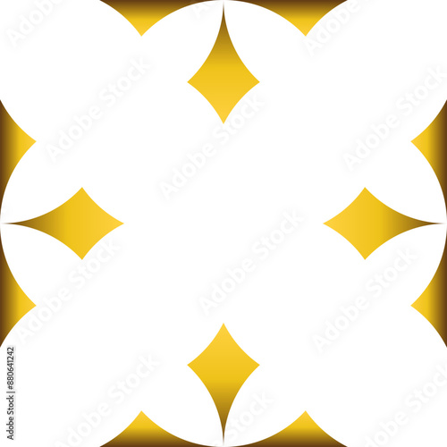 luxury golden geometry frame design