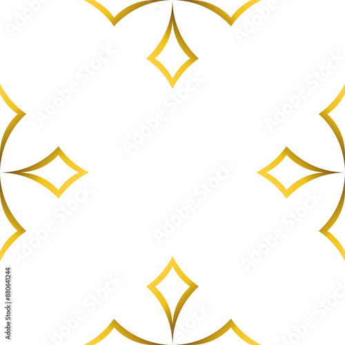 luxury golden geometry frame design